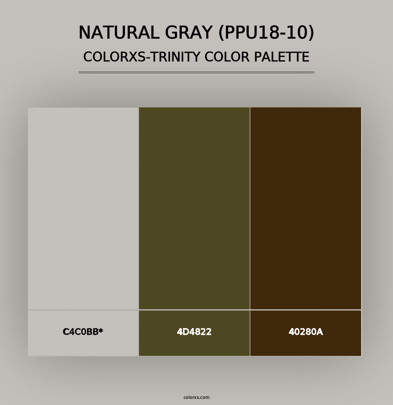 Natural Gray (PPU18-10) - Colorxs Trinity Palette