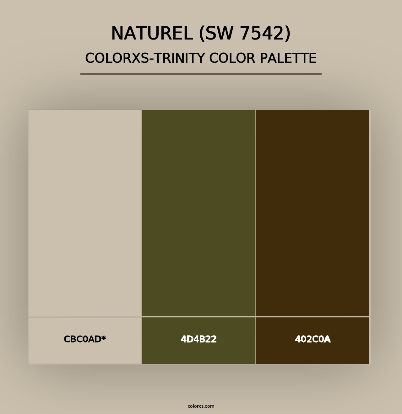 Naturel (SW 7542) - Colorxs Trinity Palette