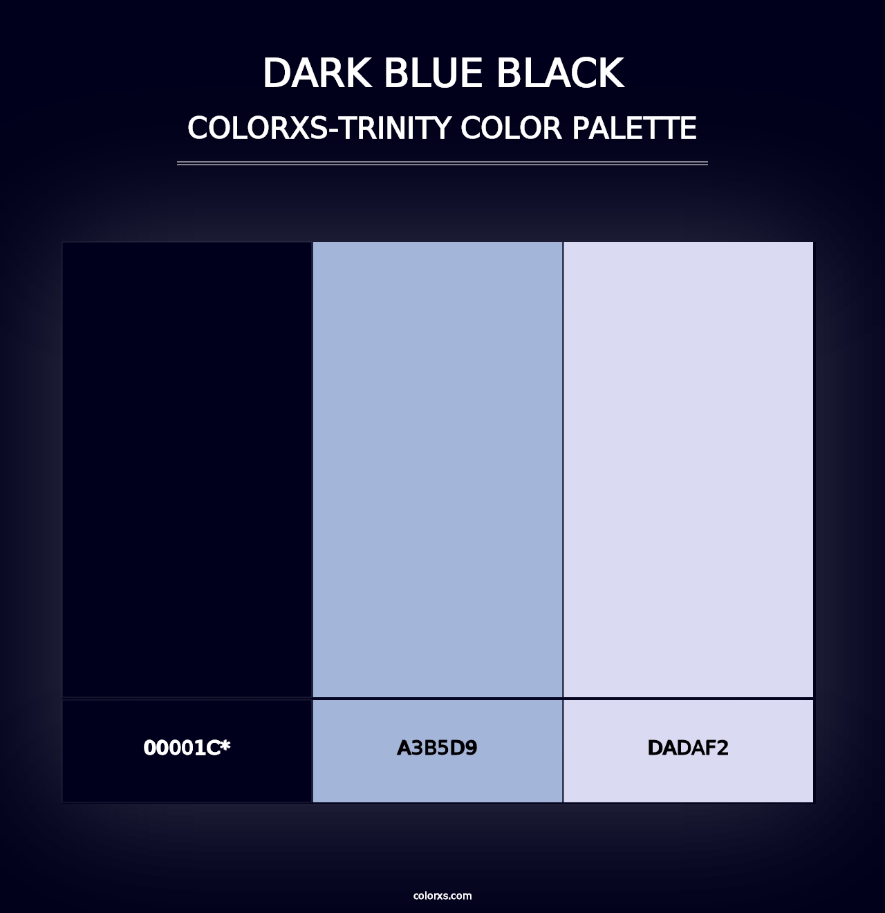 Dark Blue Black - Colorxs Trinity Palette