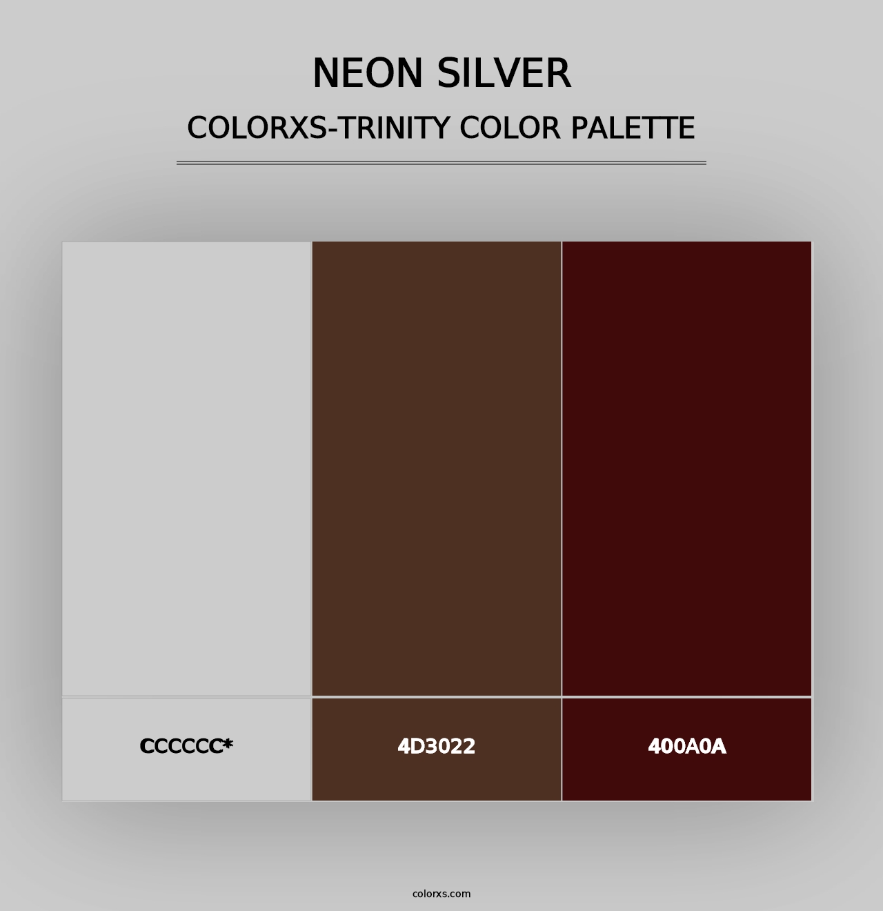 Neon Silver - Colorxs Trinity Palette