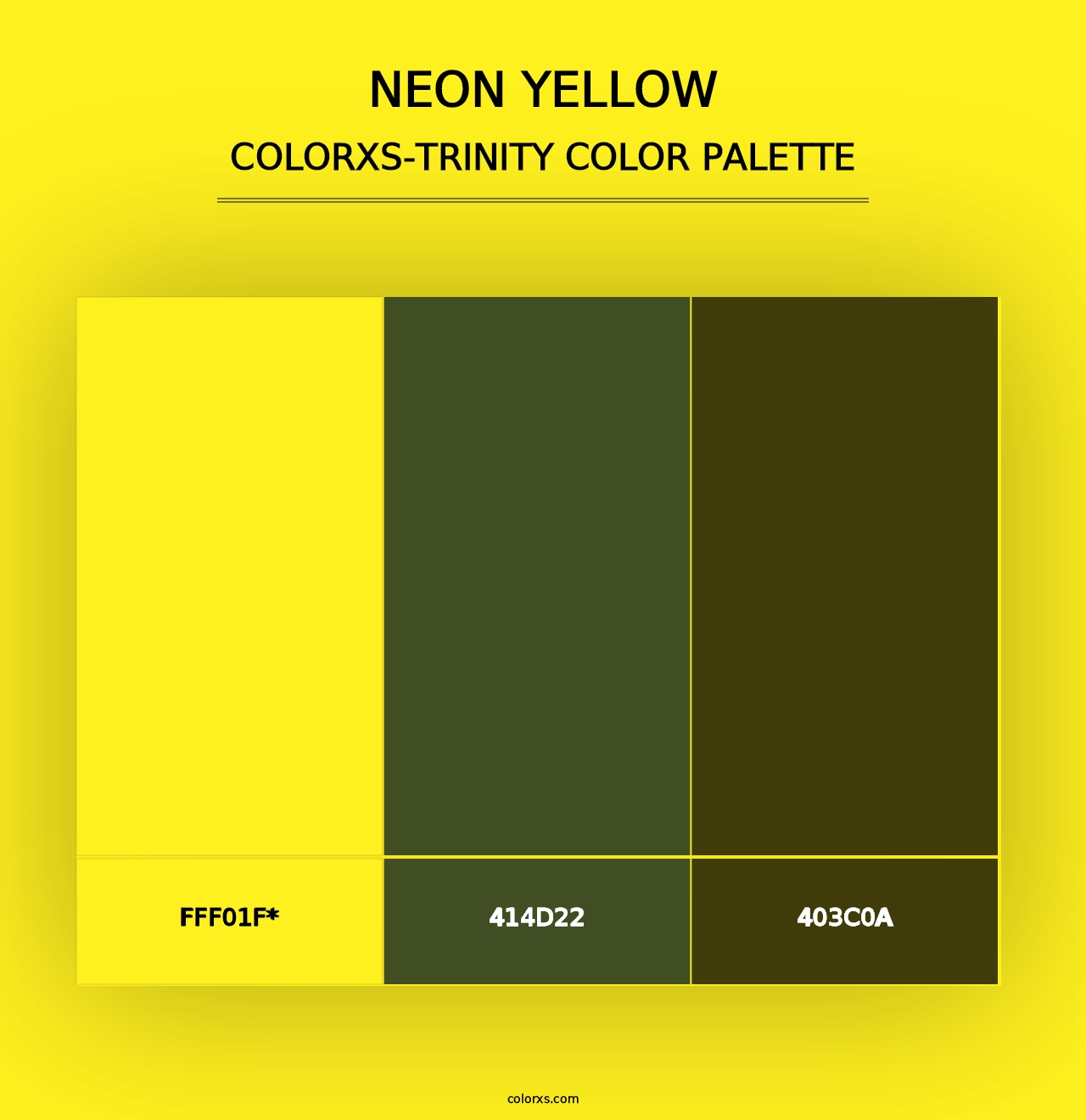 Neon Yellow - Colorxs Trinity Palette