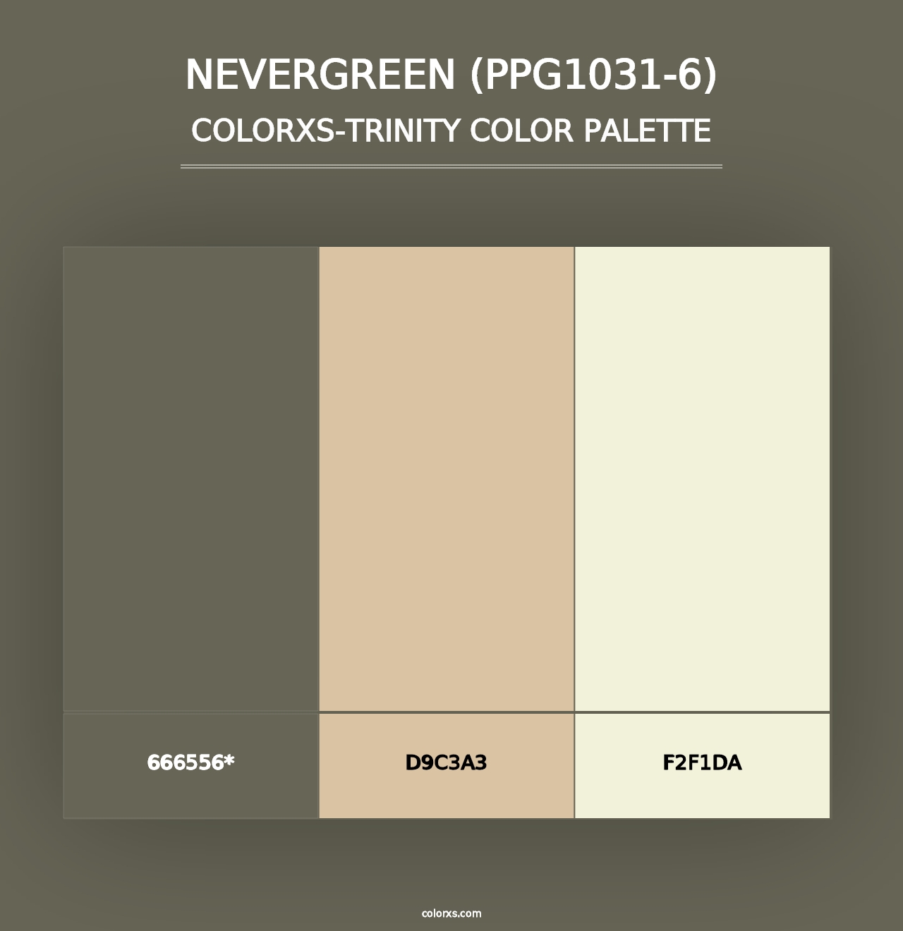 Nevergreen (PPG1031-6) - Colorxs Trinity Palette