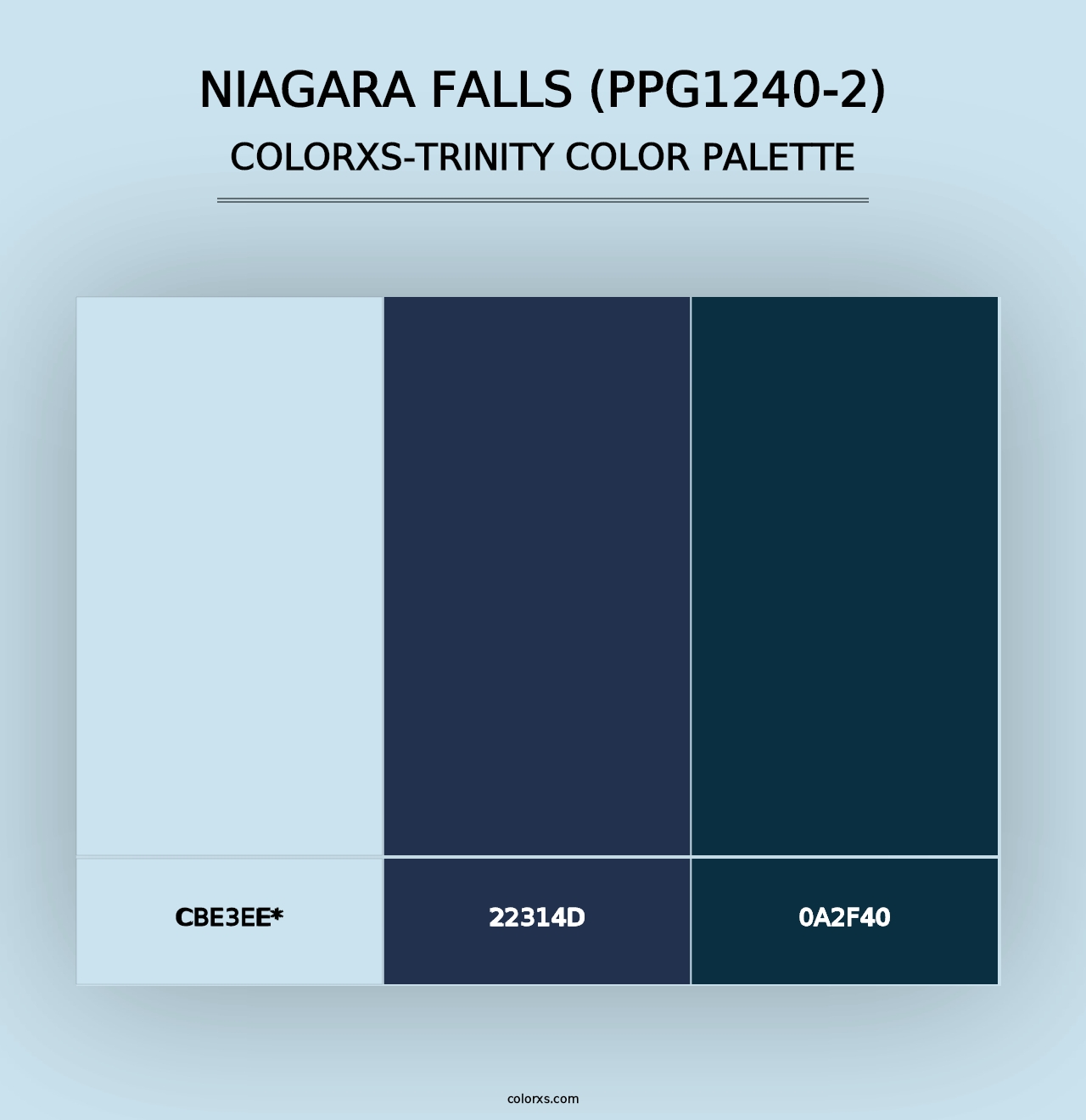 Niagara Falls (PPG1240-2) - Colorxs Trinity Palette