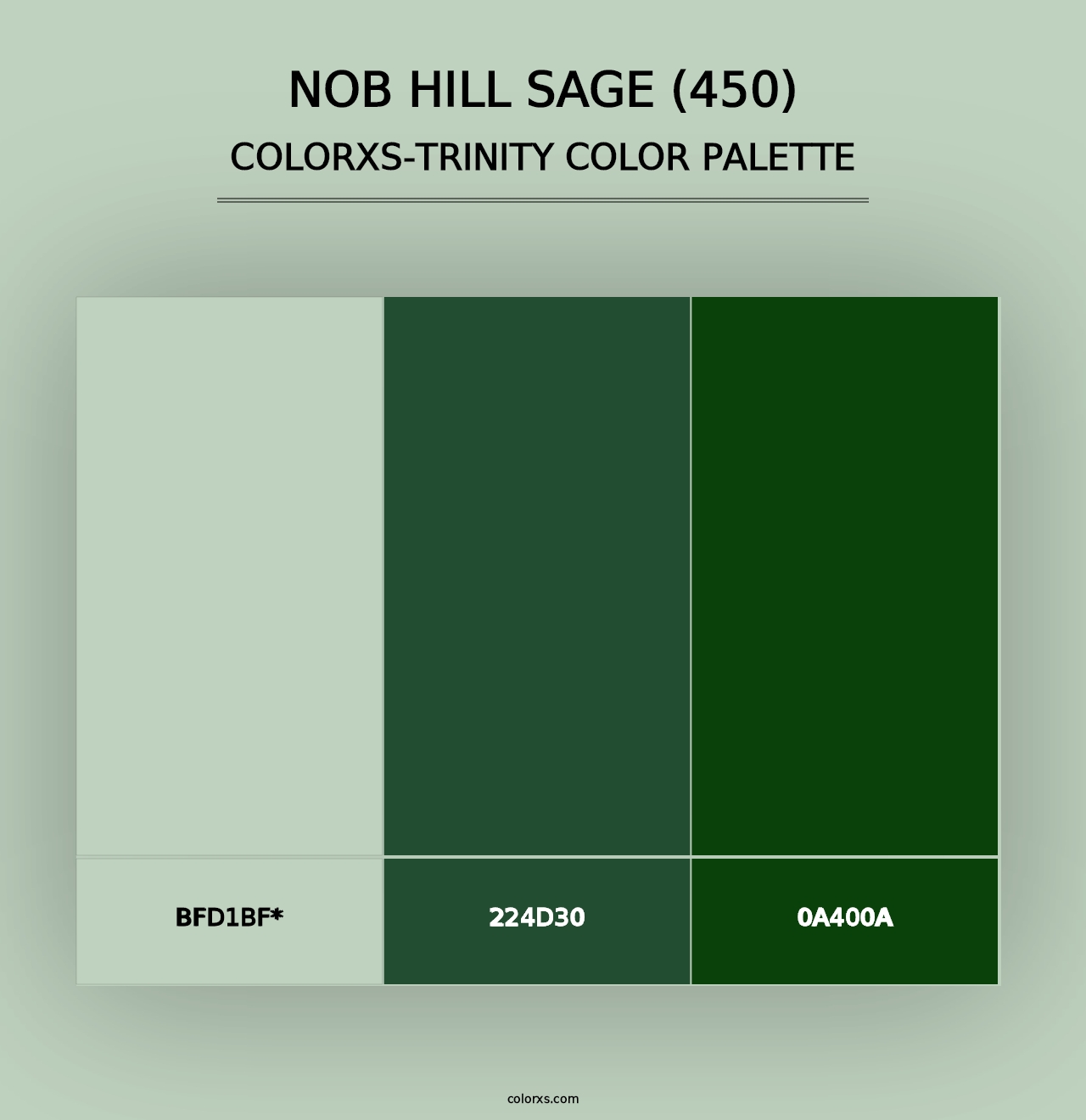 Nob Hill Sage (450) - Colorxs Trinity Palette