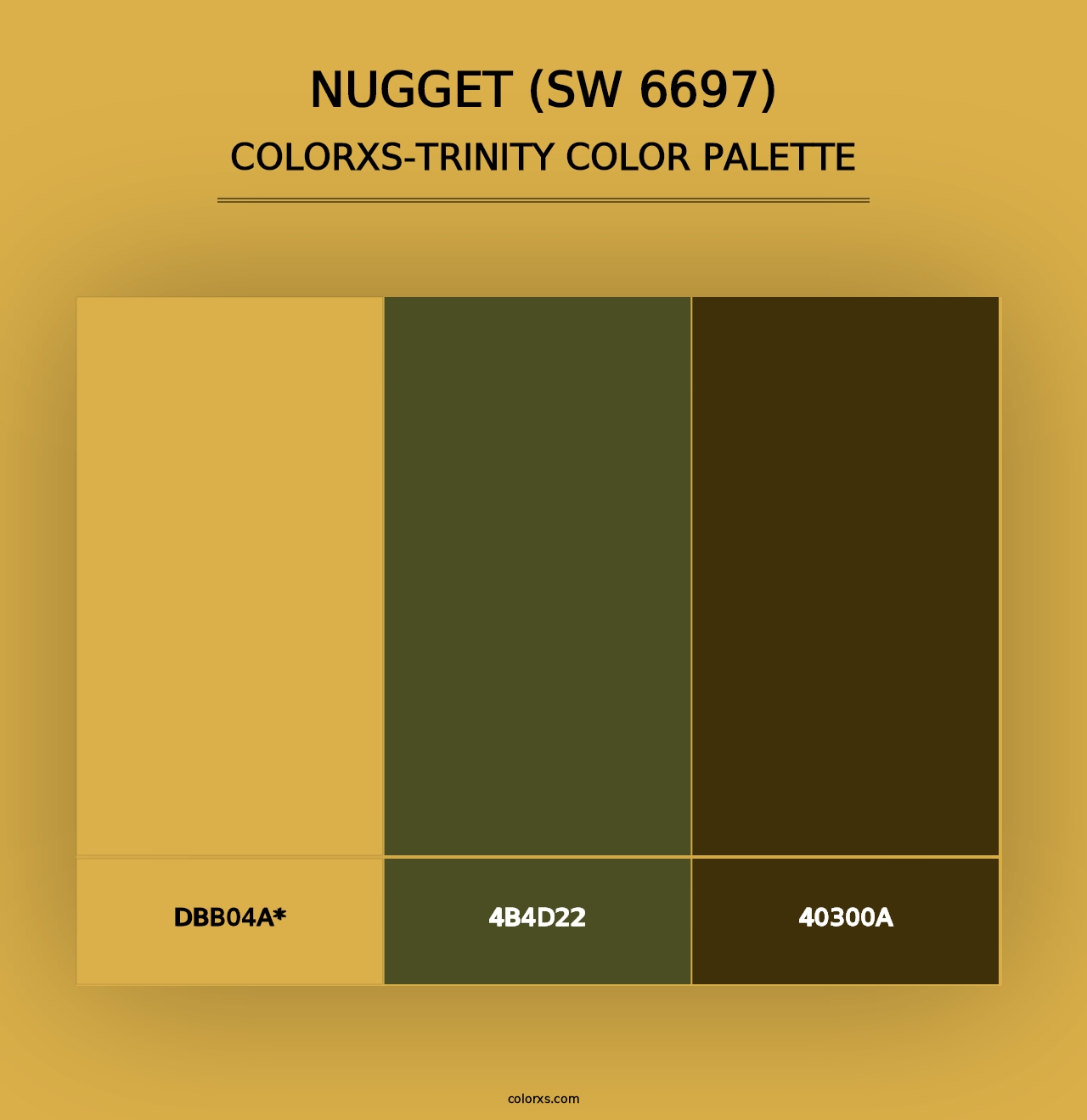 Nugget (SW 6697) - Colorxs Trinity Palette