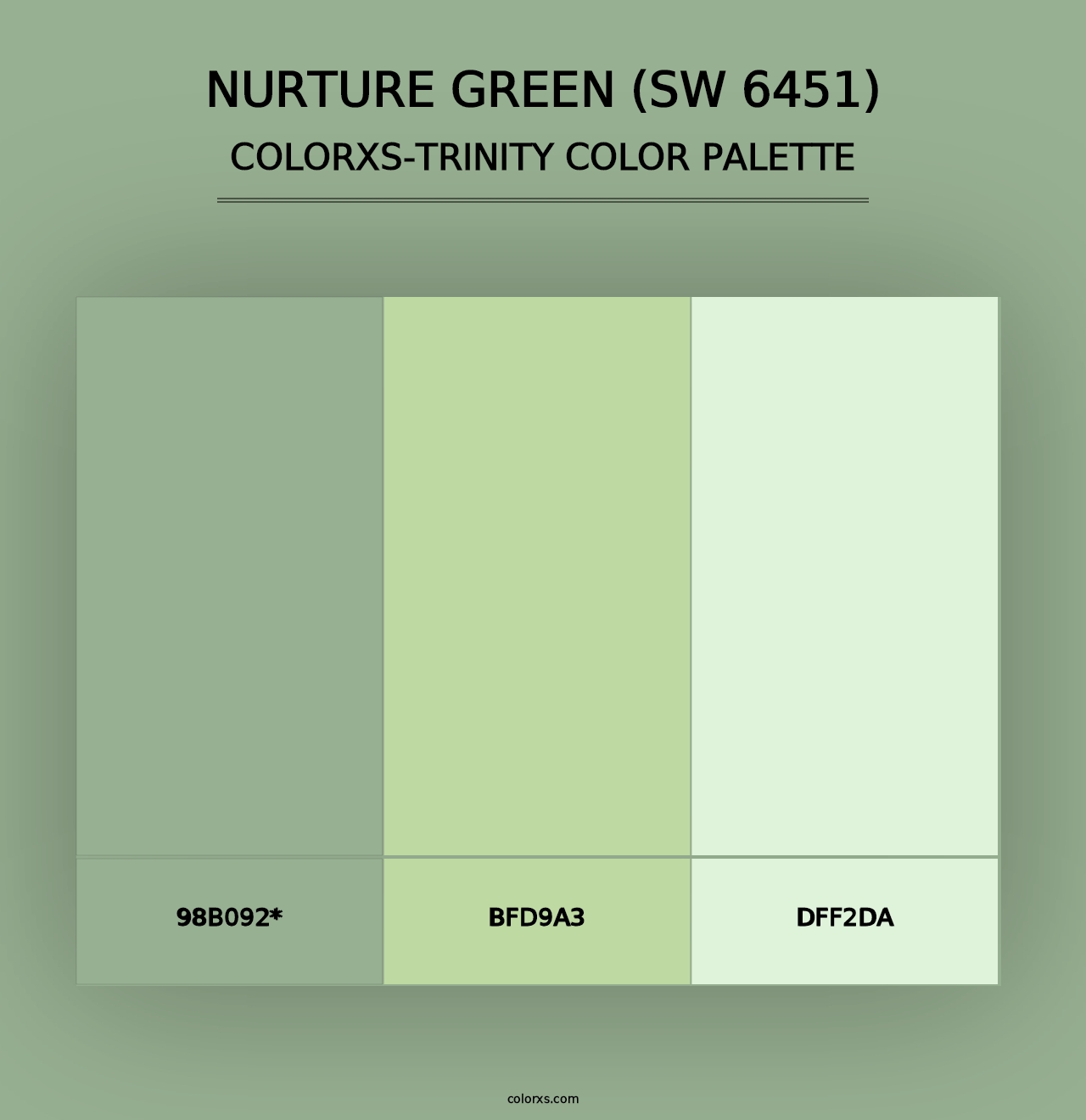 Nurture Green (SW 6451) - Colorxs Trinity Palette