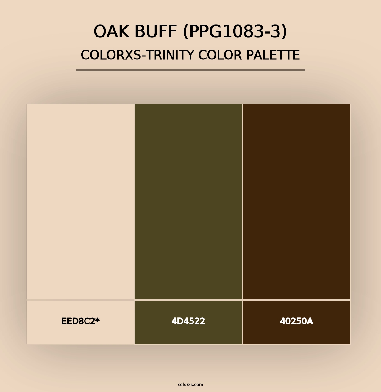 Oak Buff (PPG1083-3) - Colorxs Trinity Palette