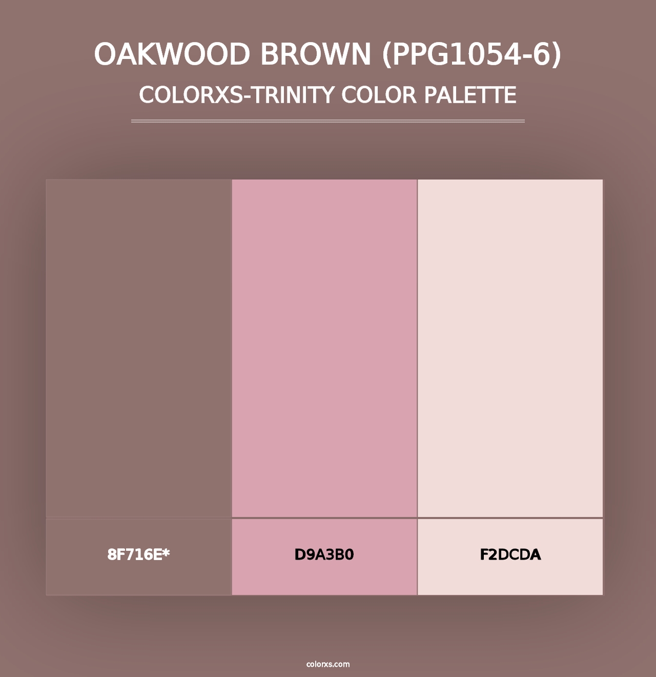 Oakwood Brown (PPG1054-6) - Colorxs Trinity Palette