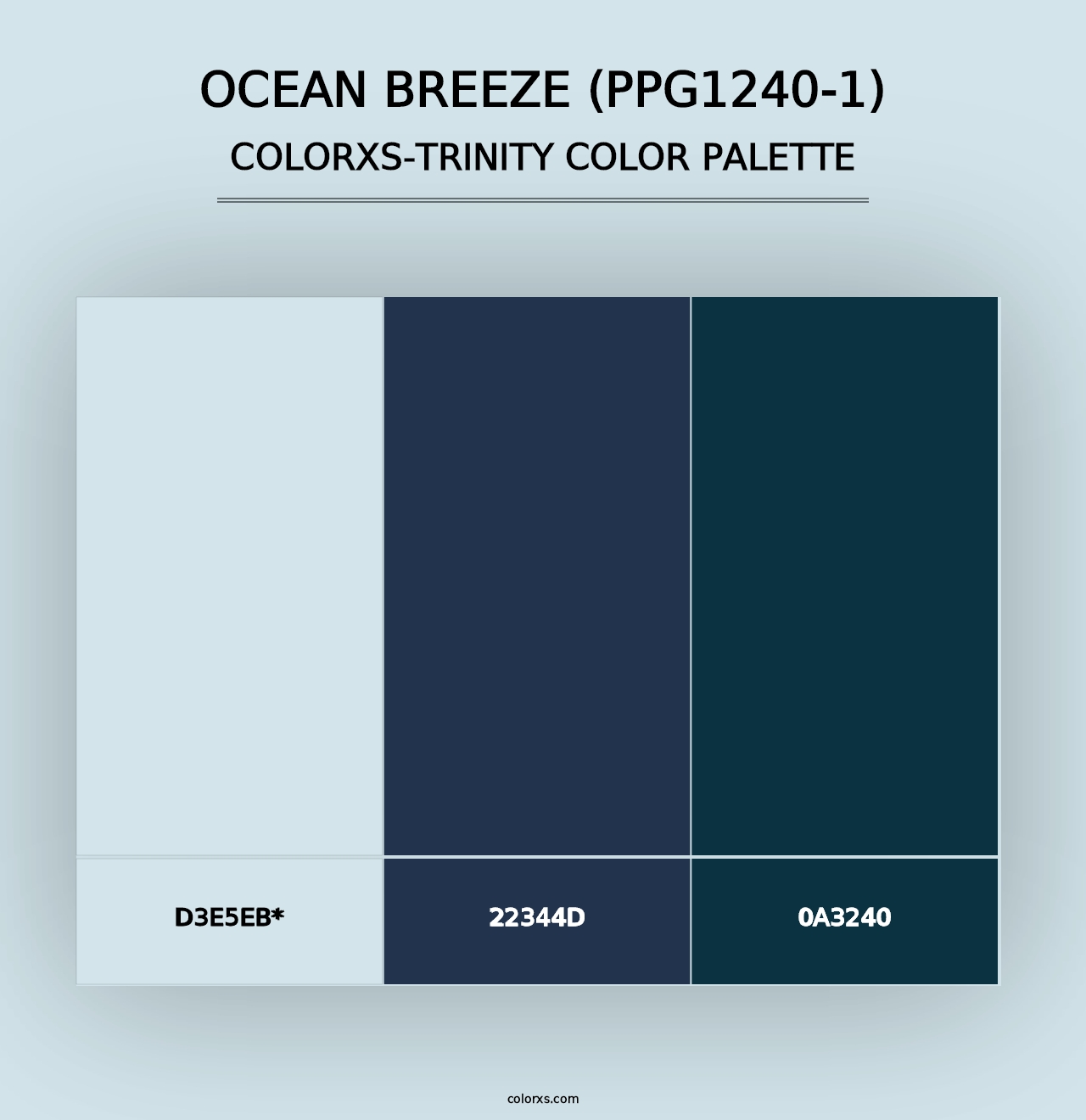 Ocean Breeze (PPG1240-1) - Colorxs Trinity Palette