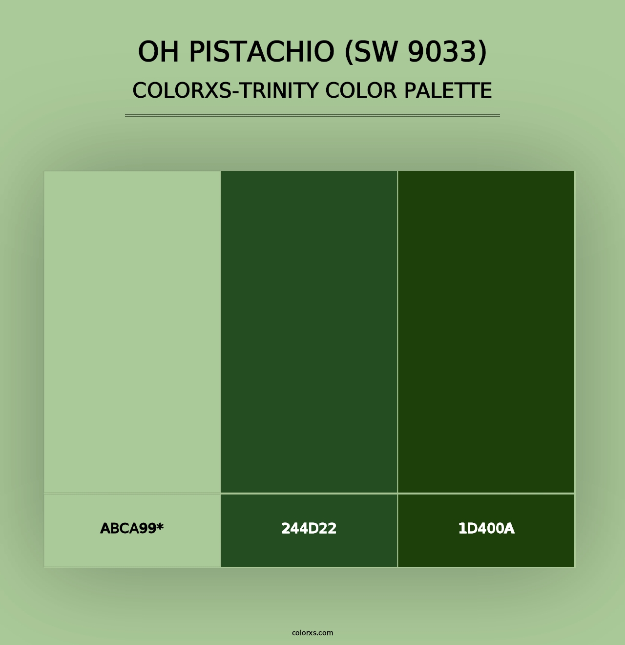 Oh Pistachio (SW 9033) - Colorxs Trinity Palette