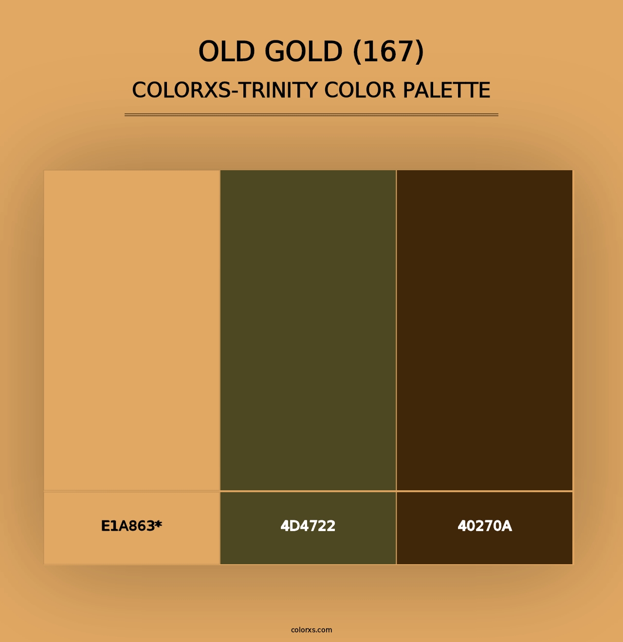 Old Gold (167) - Colorxs Trinity Palette