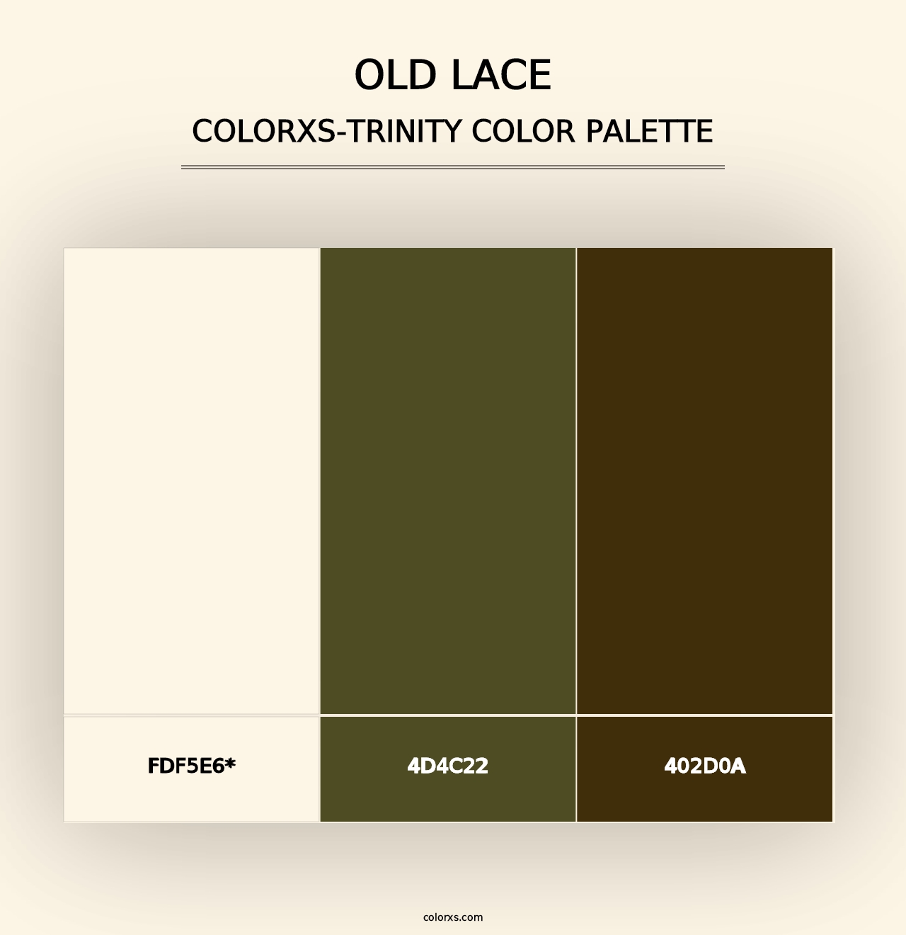 Old lace - Colorxs Trinity Palette