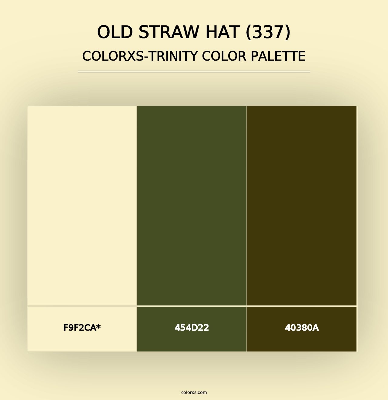 Old Straw Hat (337) - Colorxs Trinity Palette