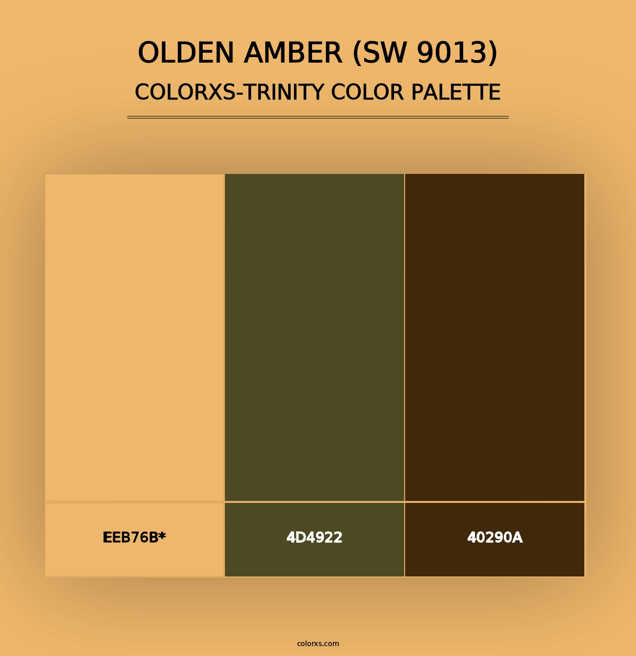 Olden Amber (SW 9013) - Colorxs Trinity Palette