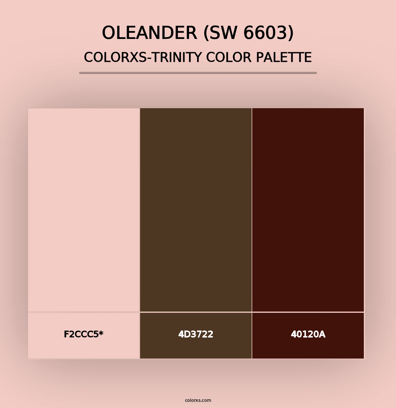 Oleander (SW 6603) - Colorxs Trinity Palette