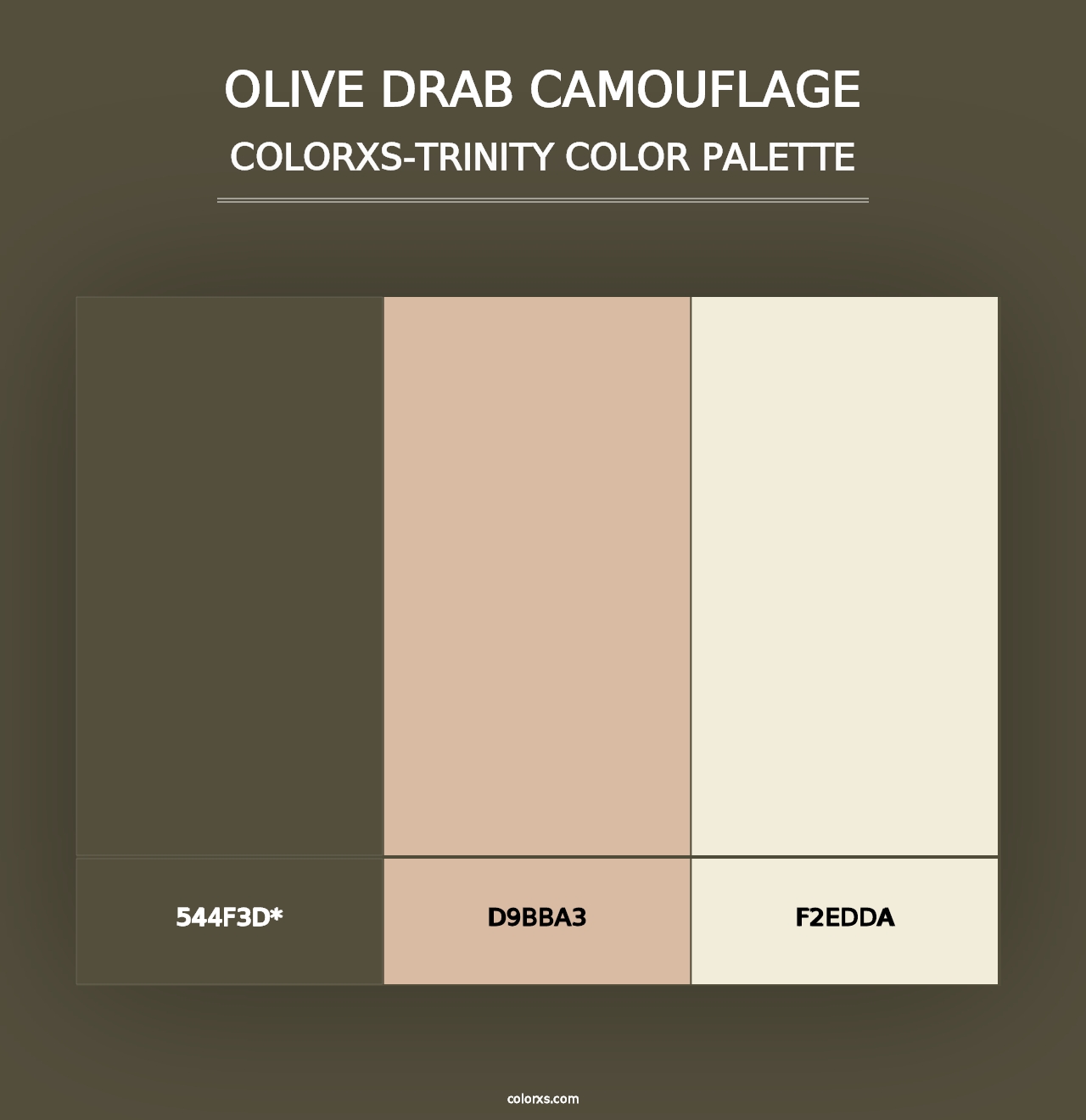 Olive drab Camouflage - Colorxs Trinity Palette