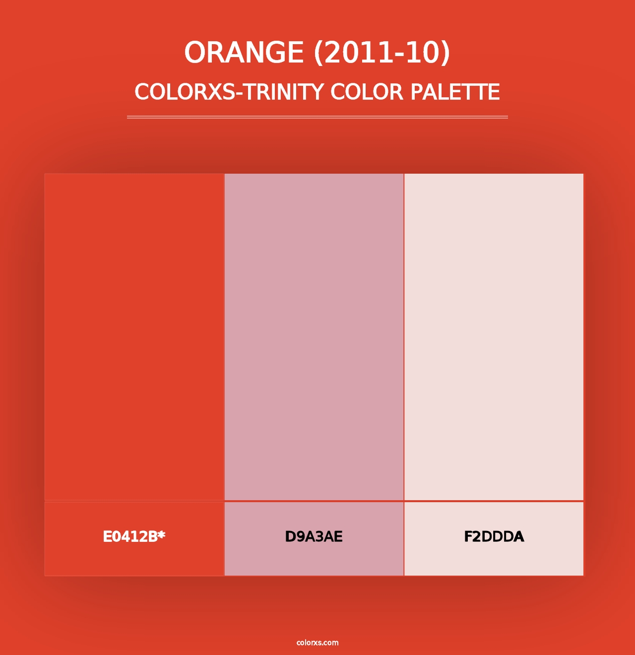 Orange (2011-10) - Colorxs Trinity Palette