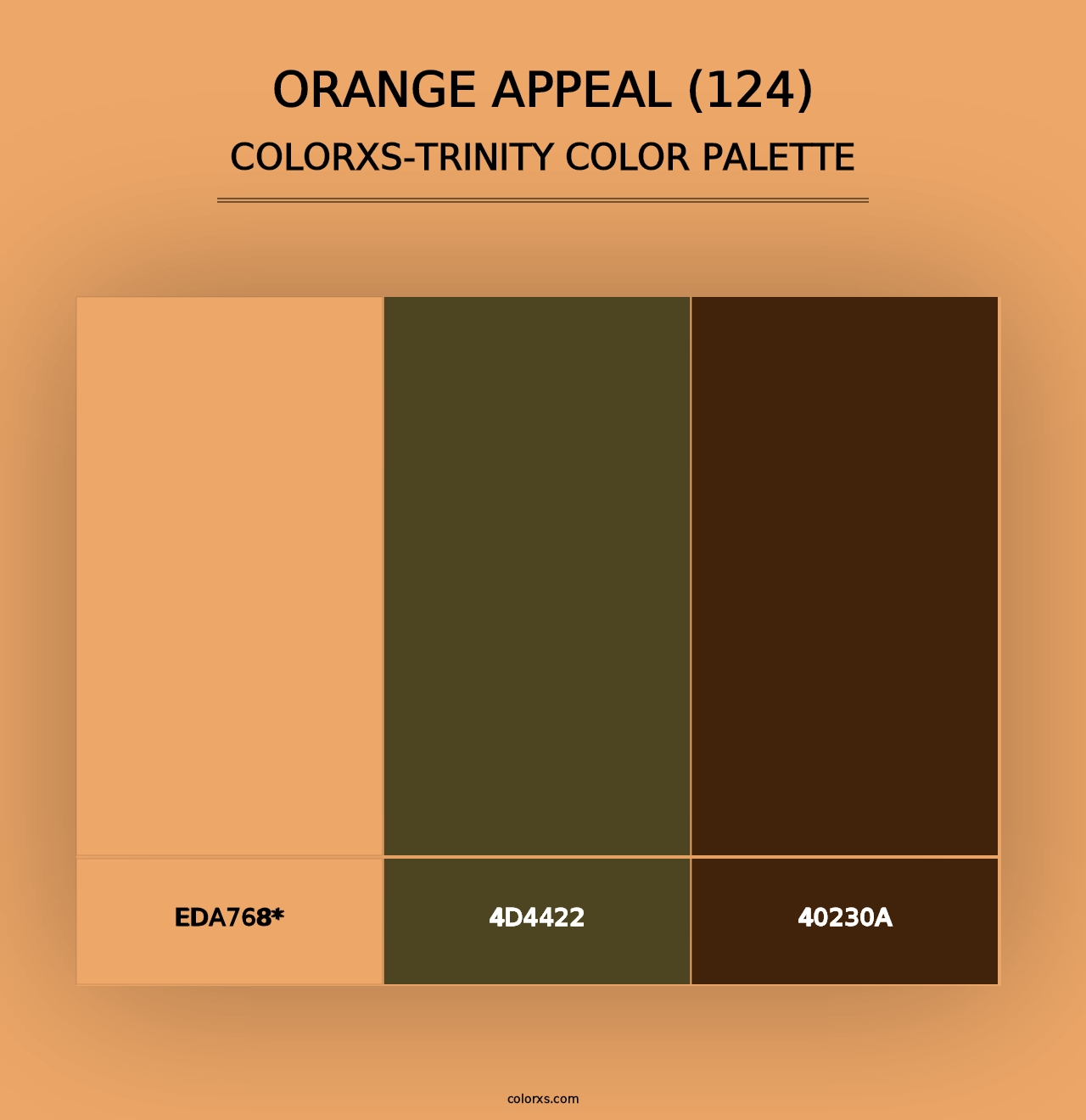 Orange Appeal (124) - Colorxs Trinity Palette