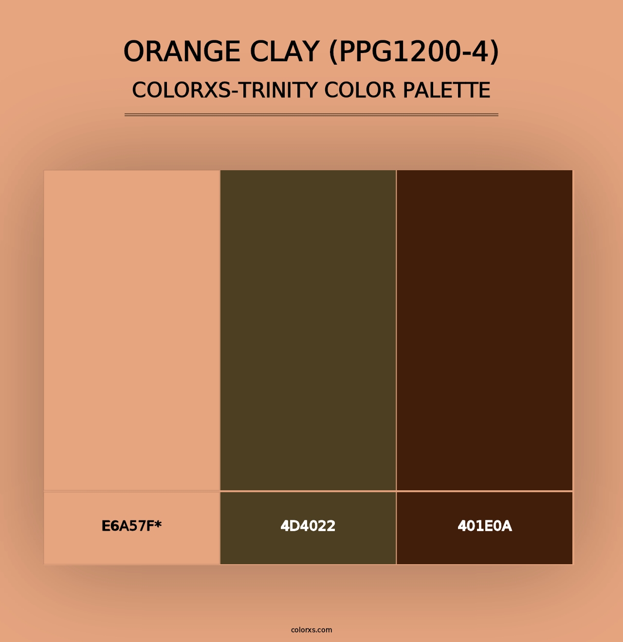 Orange Clay (PPG1200-4) - Colorxs Trinity Palette