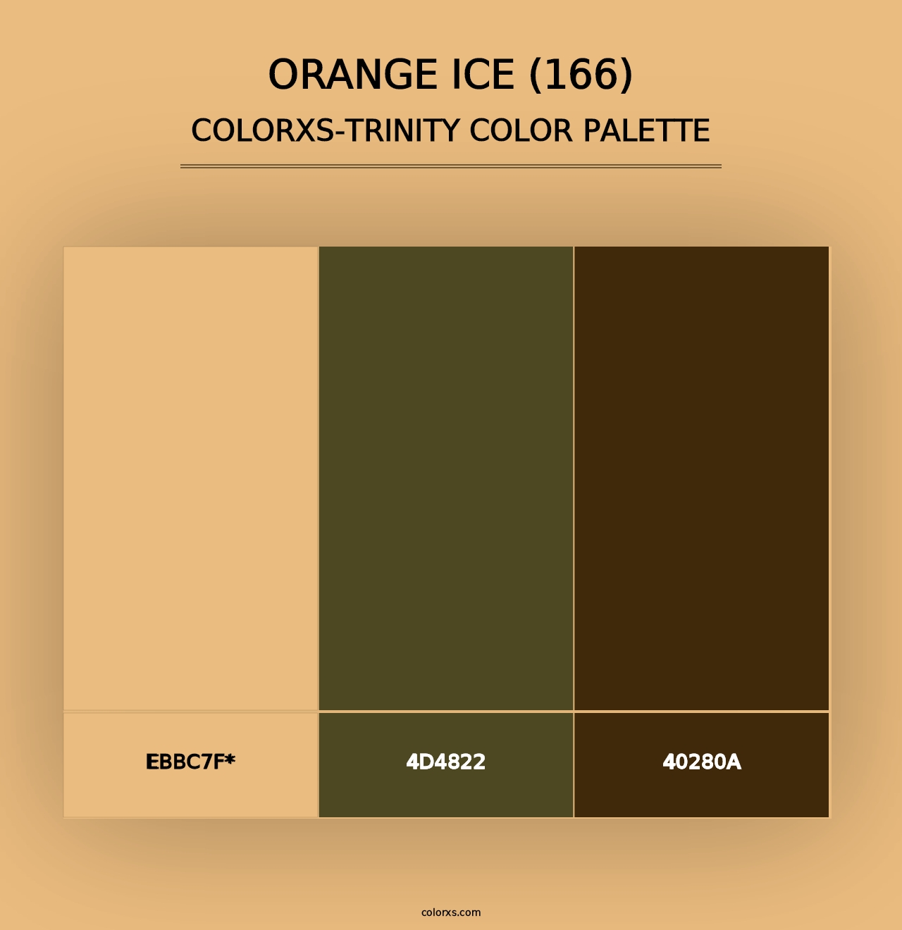 Orange Ice (166) - Colorxs Trinity Palette