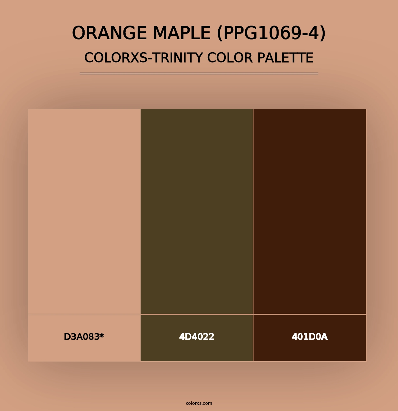 Orange Maple (PPG1069-4) - Colorxs Trinity Palette