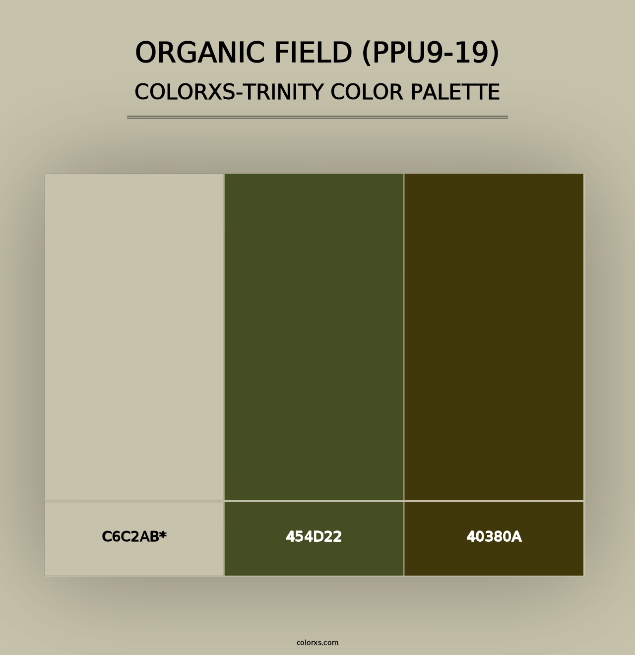 Organic Field (PPU9-19) - Colorxs Trinity Palette