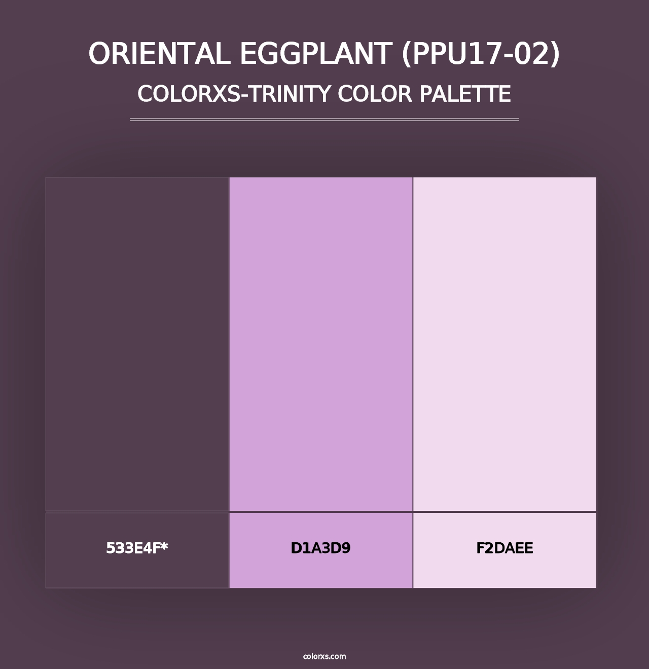 Oriental Eggplant (PPU17-02) - Colorxs Trinity Palette