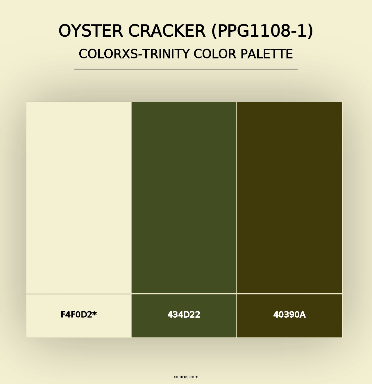 Oyster Cracker (PPG1108-1) - Colorxs Trinity Palette