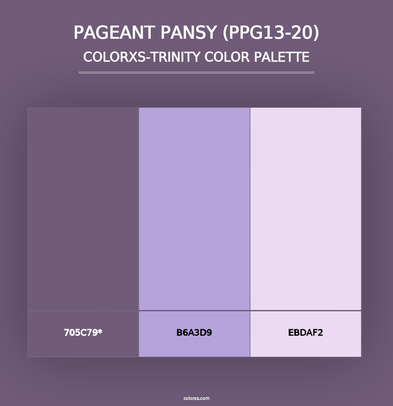 Pageant Pansy (PPG13-20) - Colorxs Trinity Palette