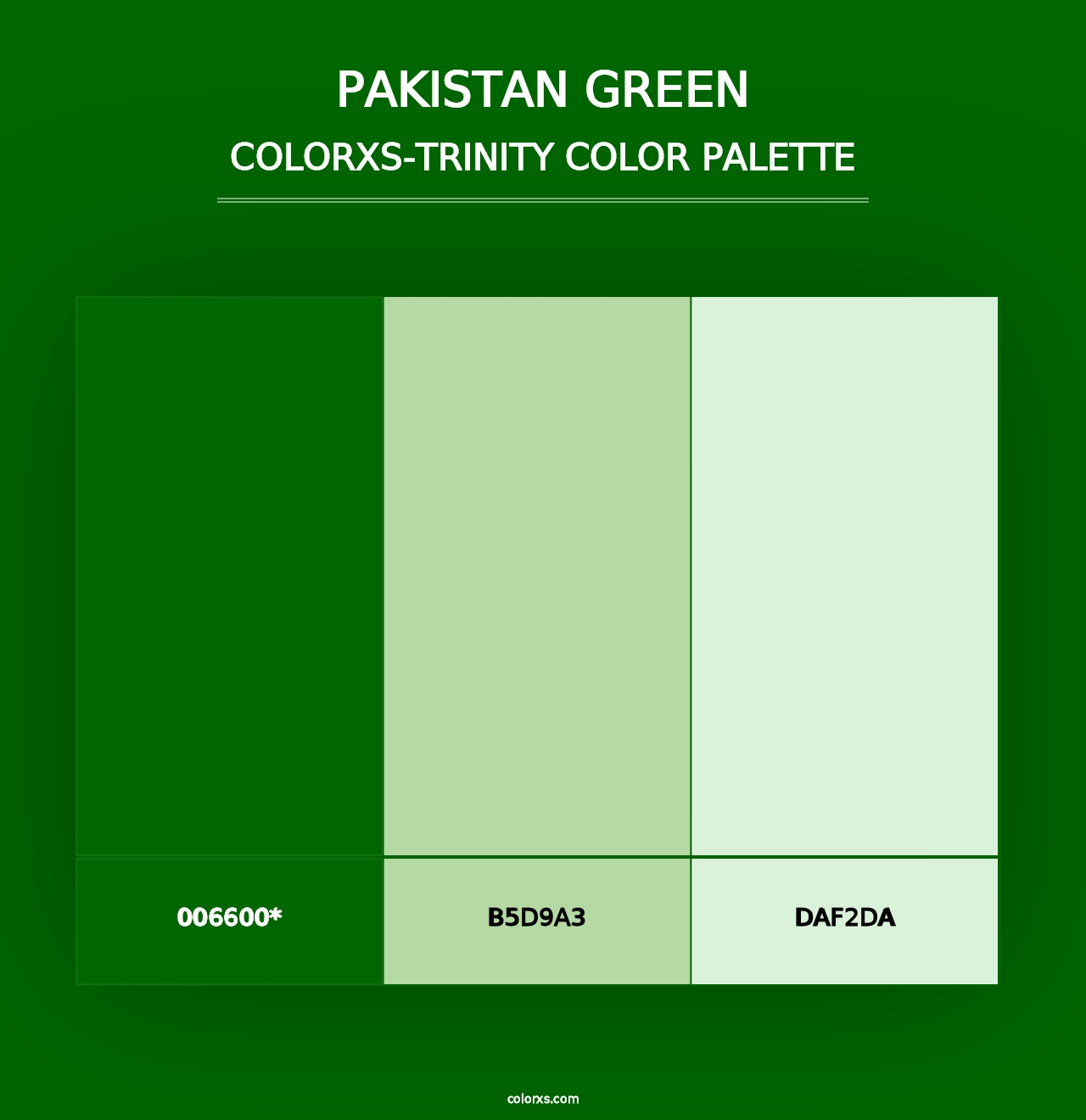 Pakistan Green - Colorxs Trinity Palette