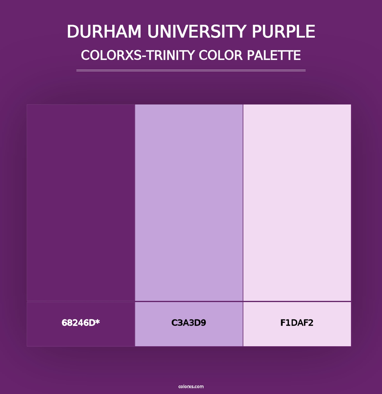 Durham University Purple - Colorxs Trinity Palette