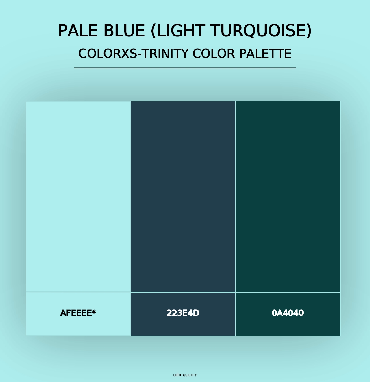 Pale Blue (Light Turquoise) - Colorxs Trinity Palette