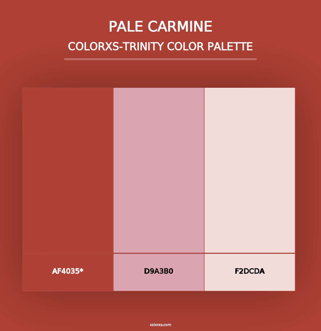 Pale carmine - Colorxs Trinity Palette