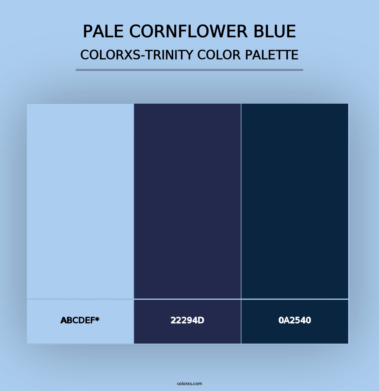 Pale Cornflower Blue - Colorxs Trinity Palette