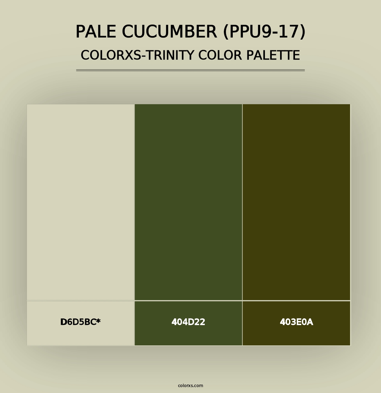 Pale Cucumber (PPU9-17) - Colorxs Trinity Palette