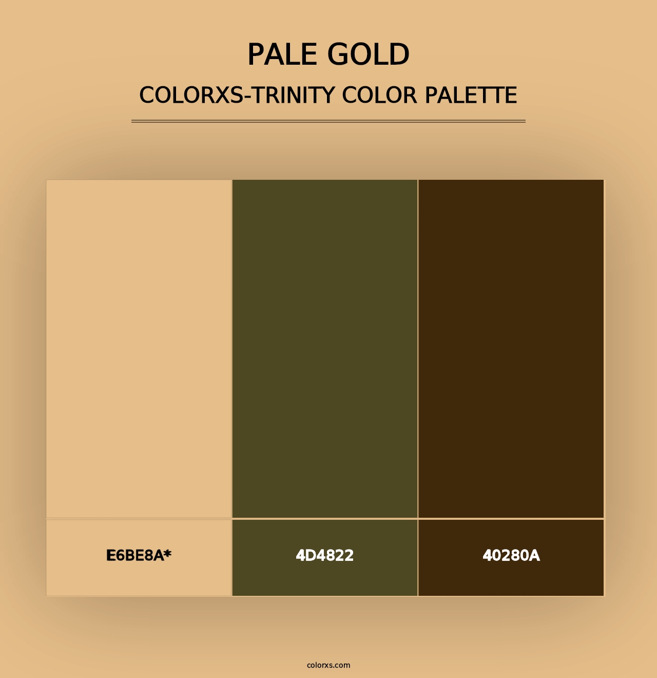 Pale Gold - Colorxs Trinity Palette