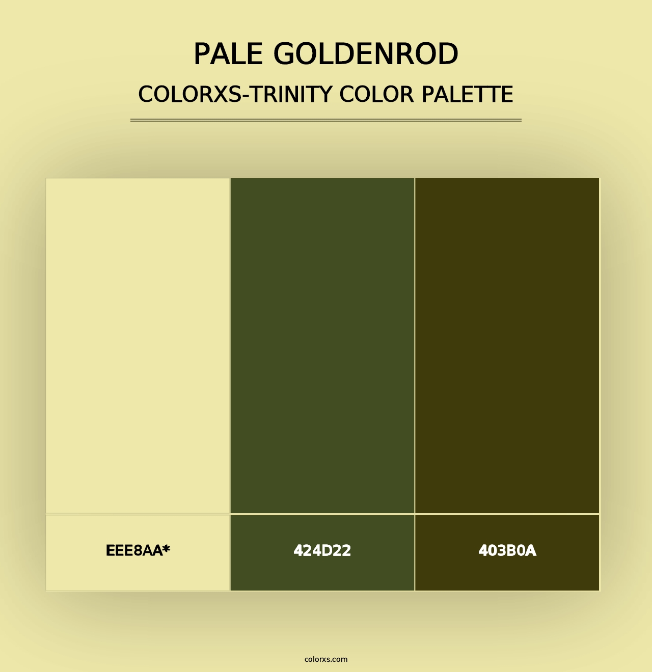 Pale Goldenrod - Colorxs Trinity Palette