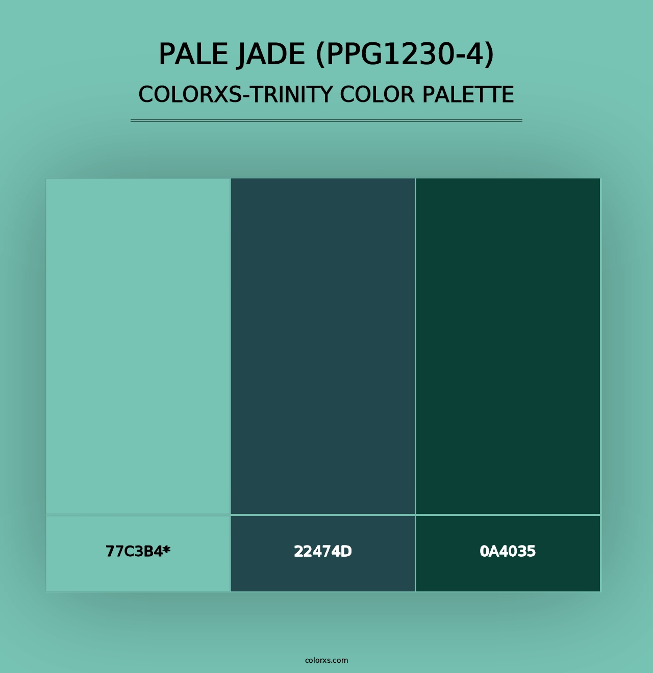 Pale Jade (PPG1230-4) - Colorxs Trinity Palette