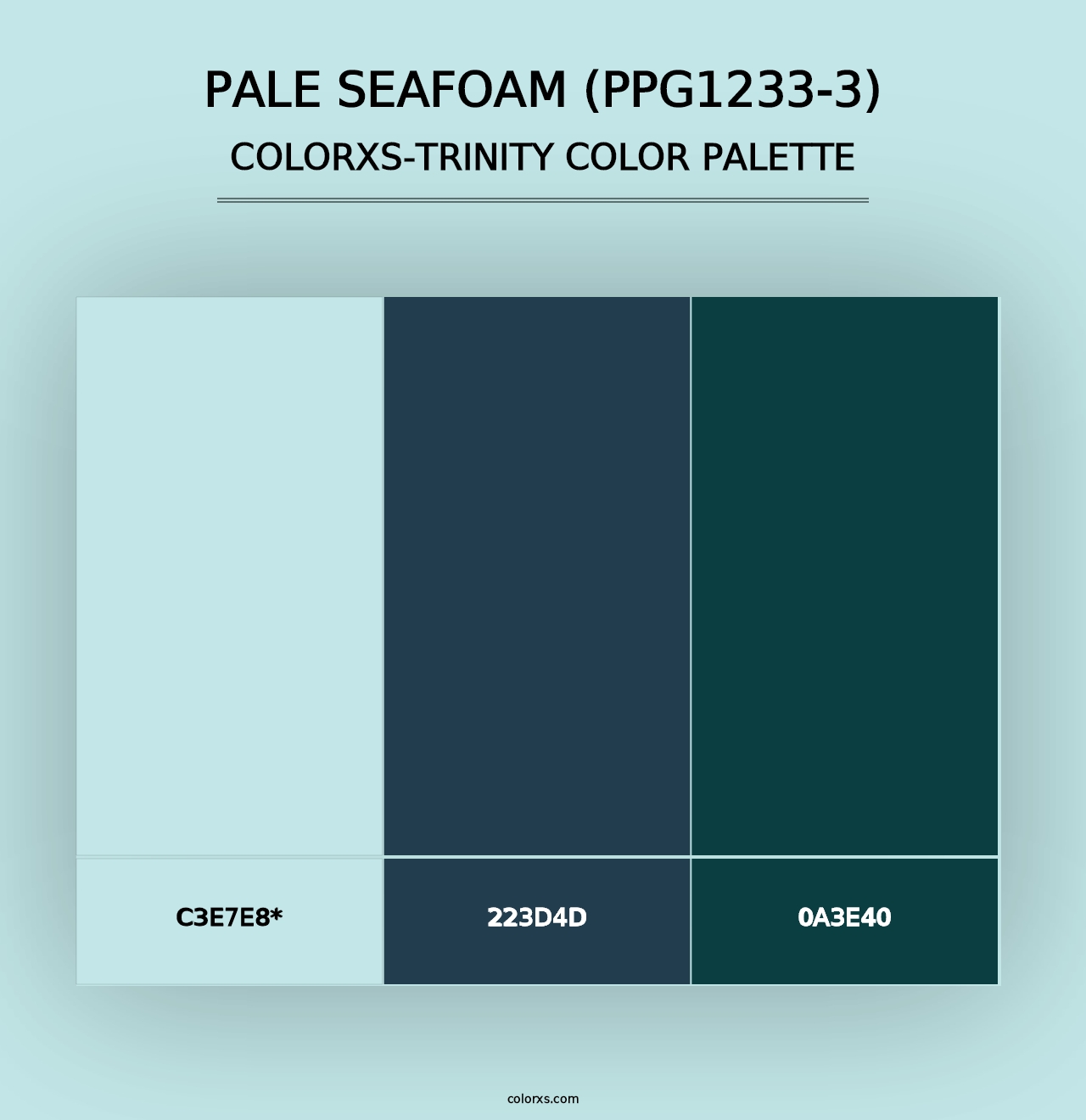 Pale Seafoam (PPG1233-3) - Colorxs Trinity Palette