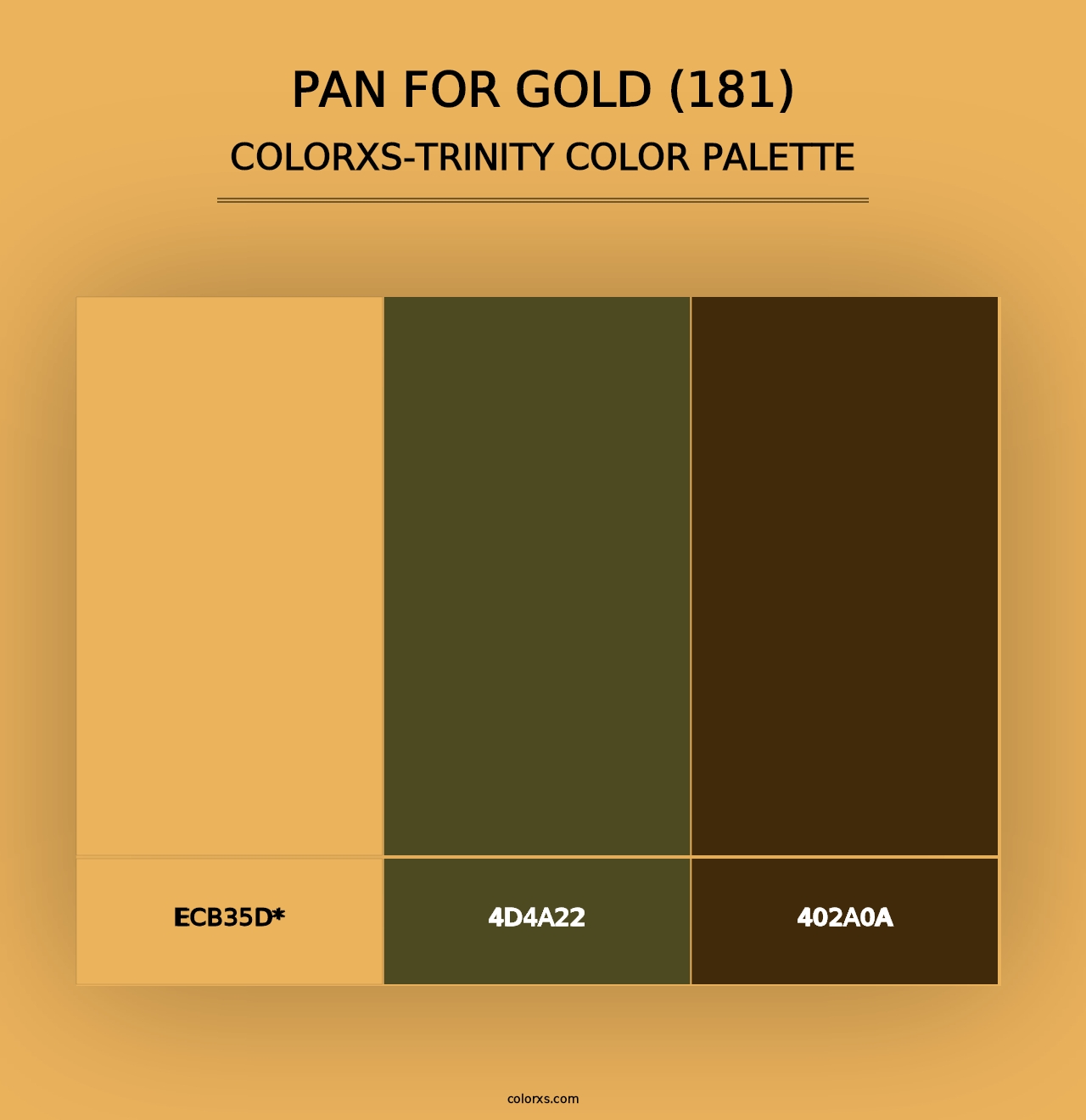 Pan for Gold (181) - Colorxs Trinity Palette