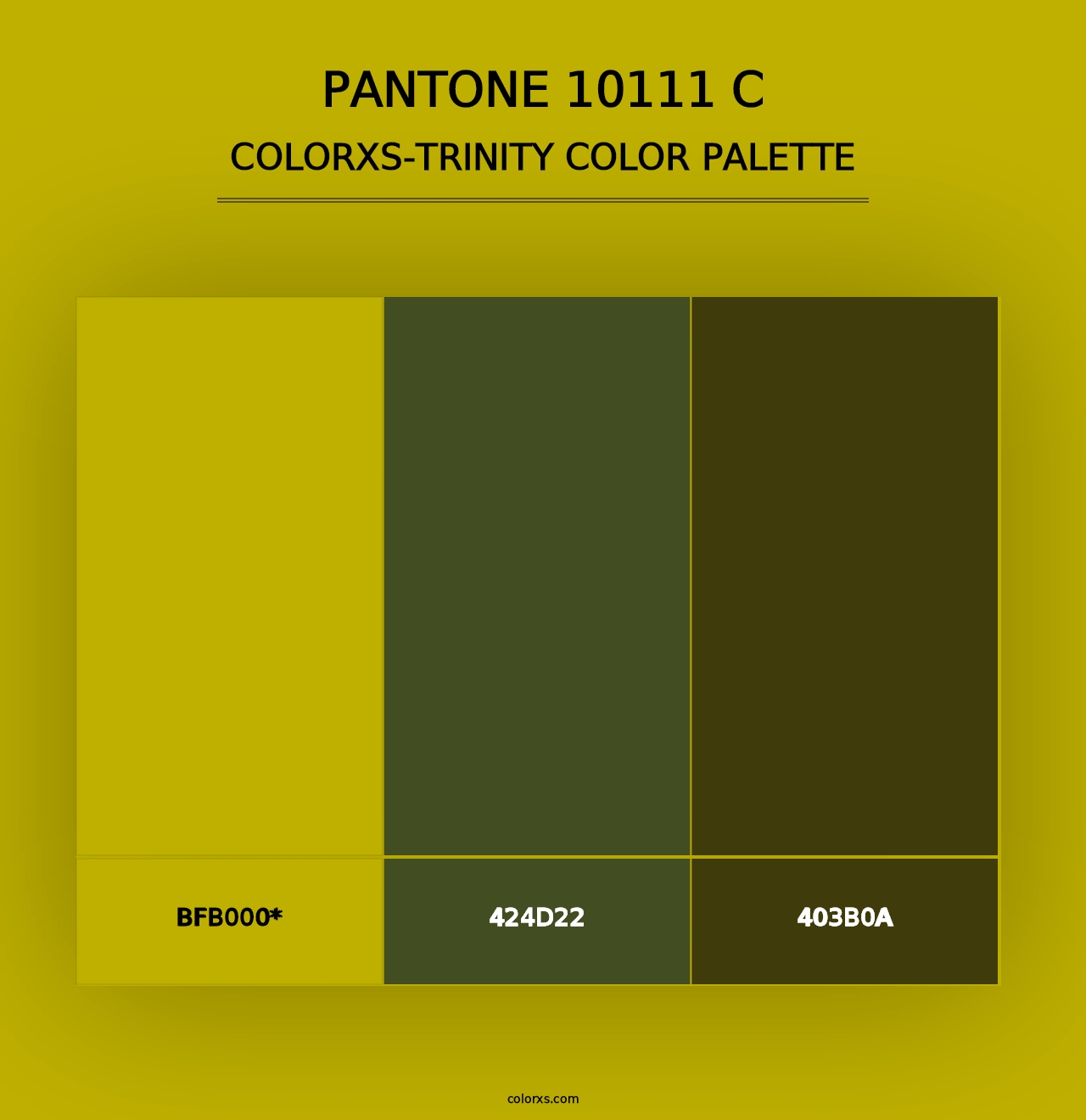 PANTONE 10111 C - Colorxs Trinity Palette