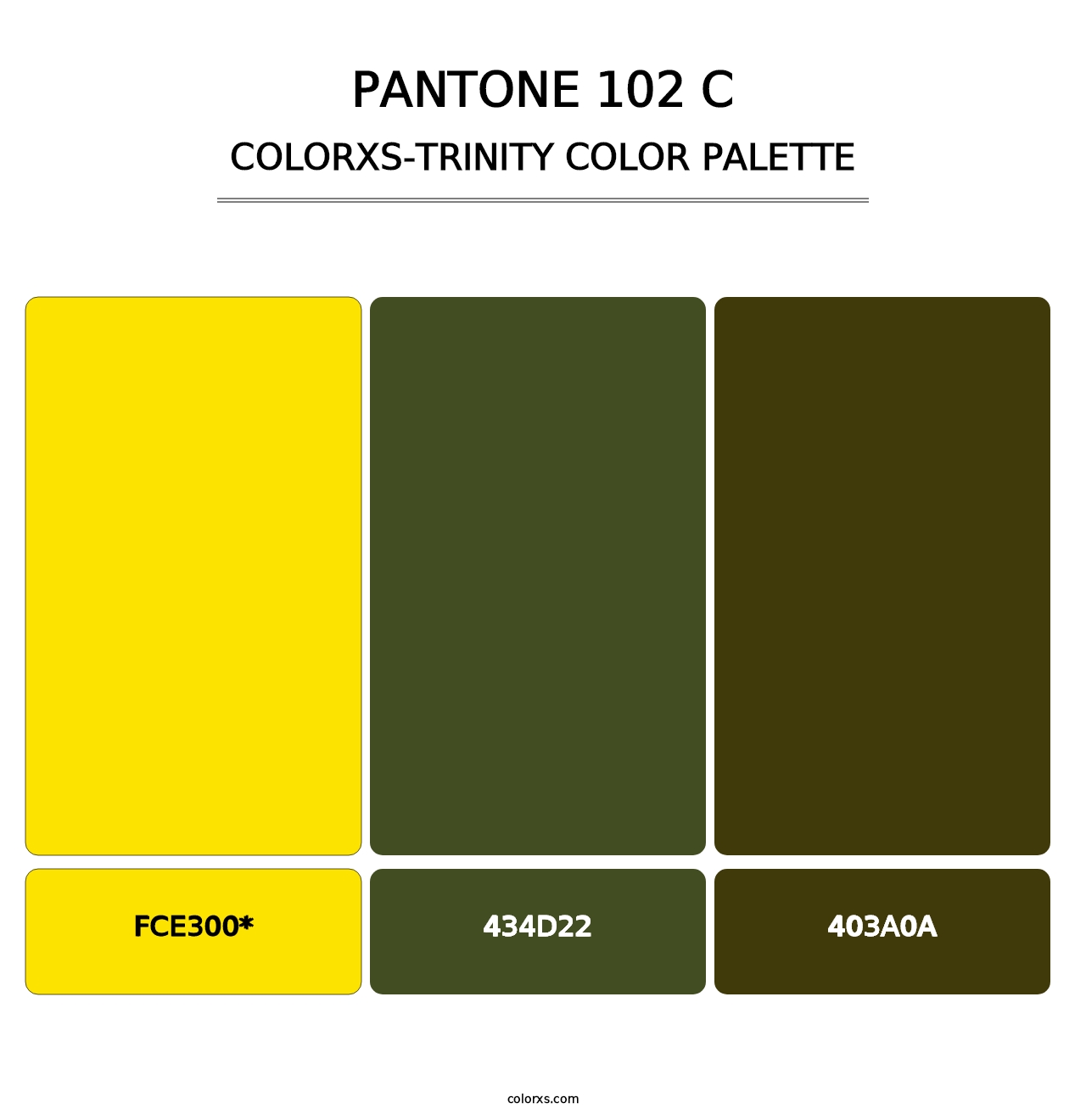 PANTONE 102 C - Colorxs Trinity Palette