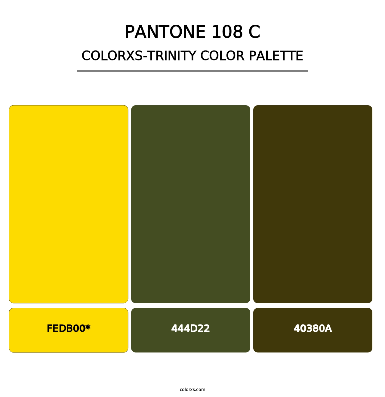 PANTONE 108 C - Colorxs Trinity Palette