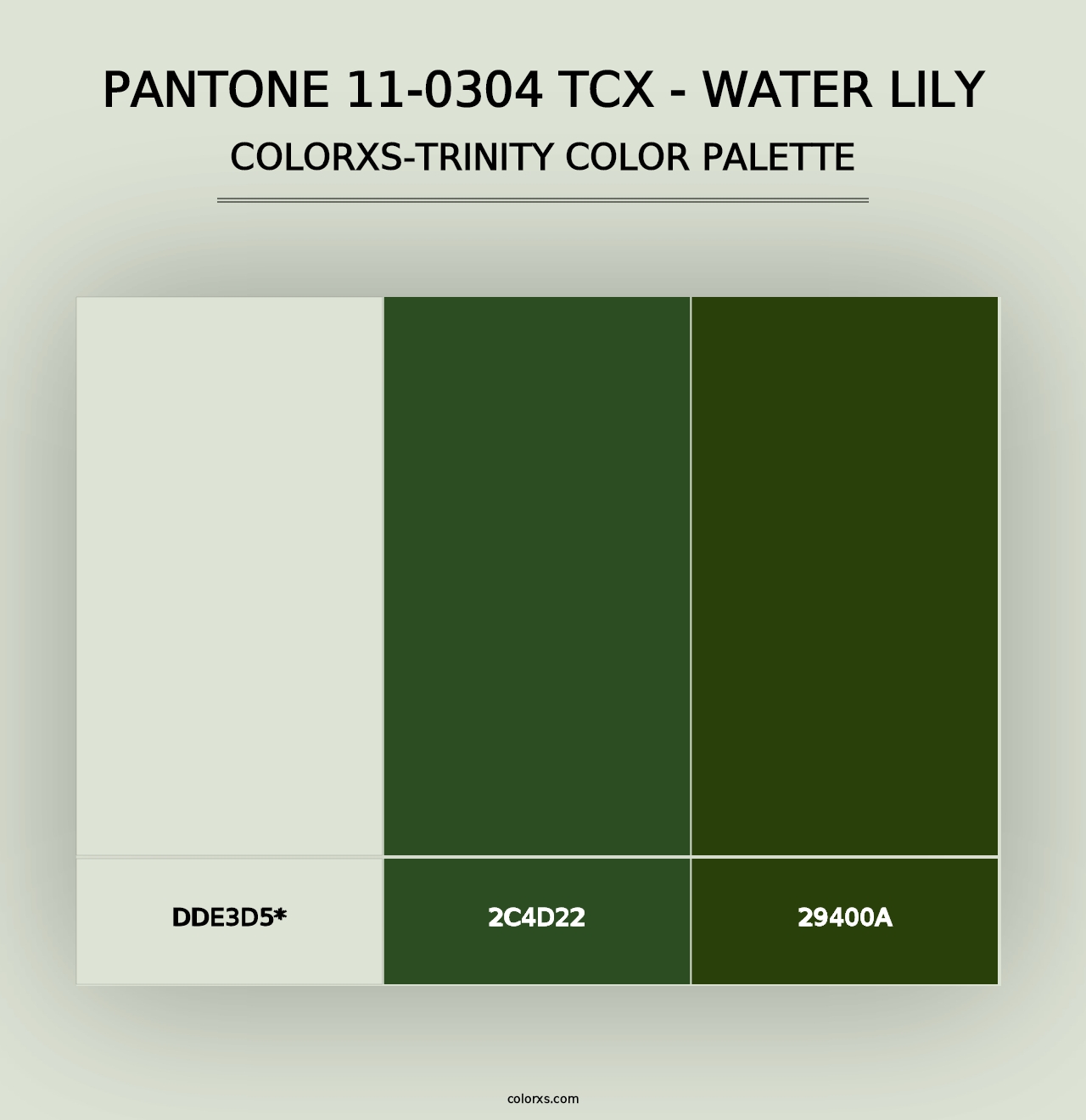 PANTONE 11-0304 TCX - Water Lily - Colorxs Trinity Palette