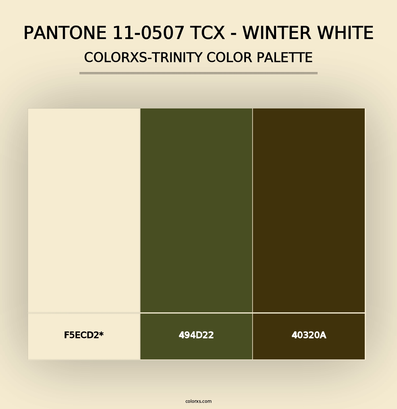 PANTONE 11-0507 TCX - Winter White - Colorxs Trinity Palette