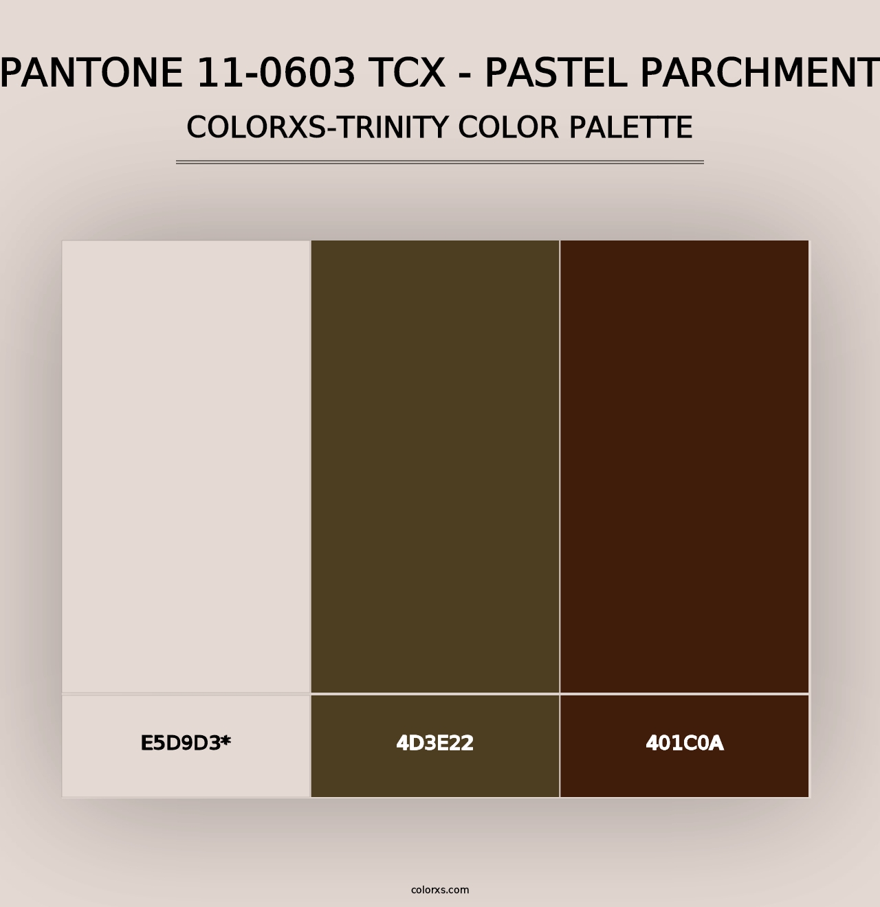 PANTONE 11-0603 TCX - Pastel Parchment - Colorxs Trinity Palette