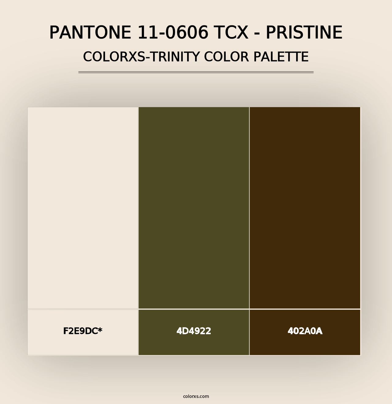 PANTONE 11-0606 TCX - Pristine - Colorxs Trinity Palette