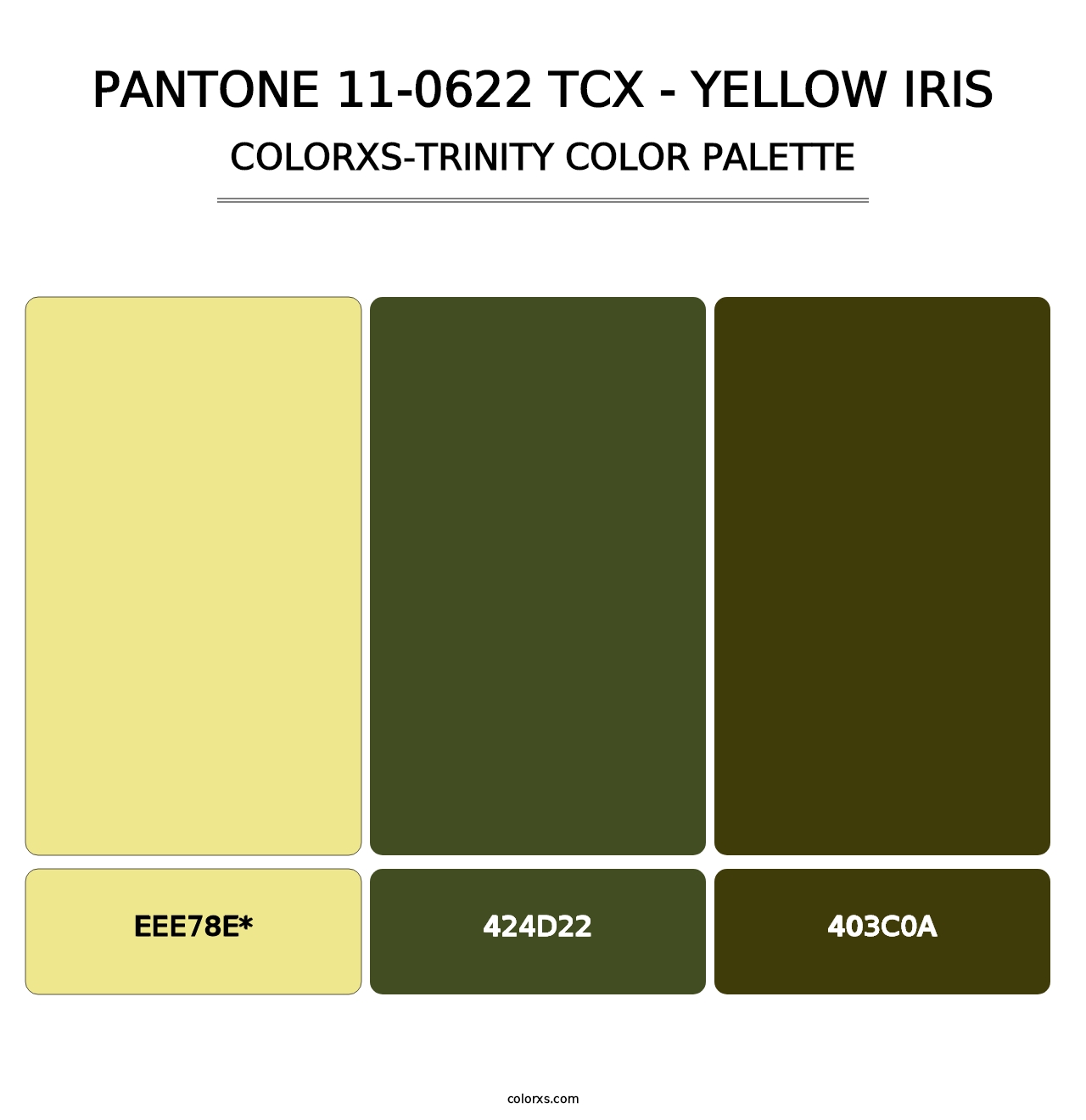 PANTONE 11-0622 TCX - Yellow Iris - Colorxs Trinity Palette