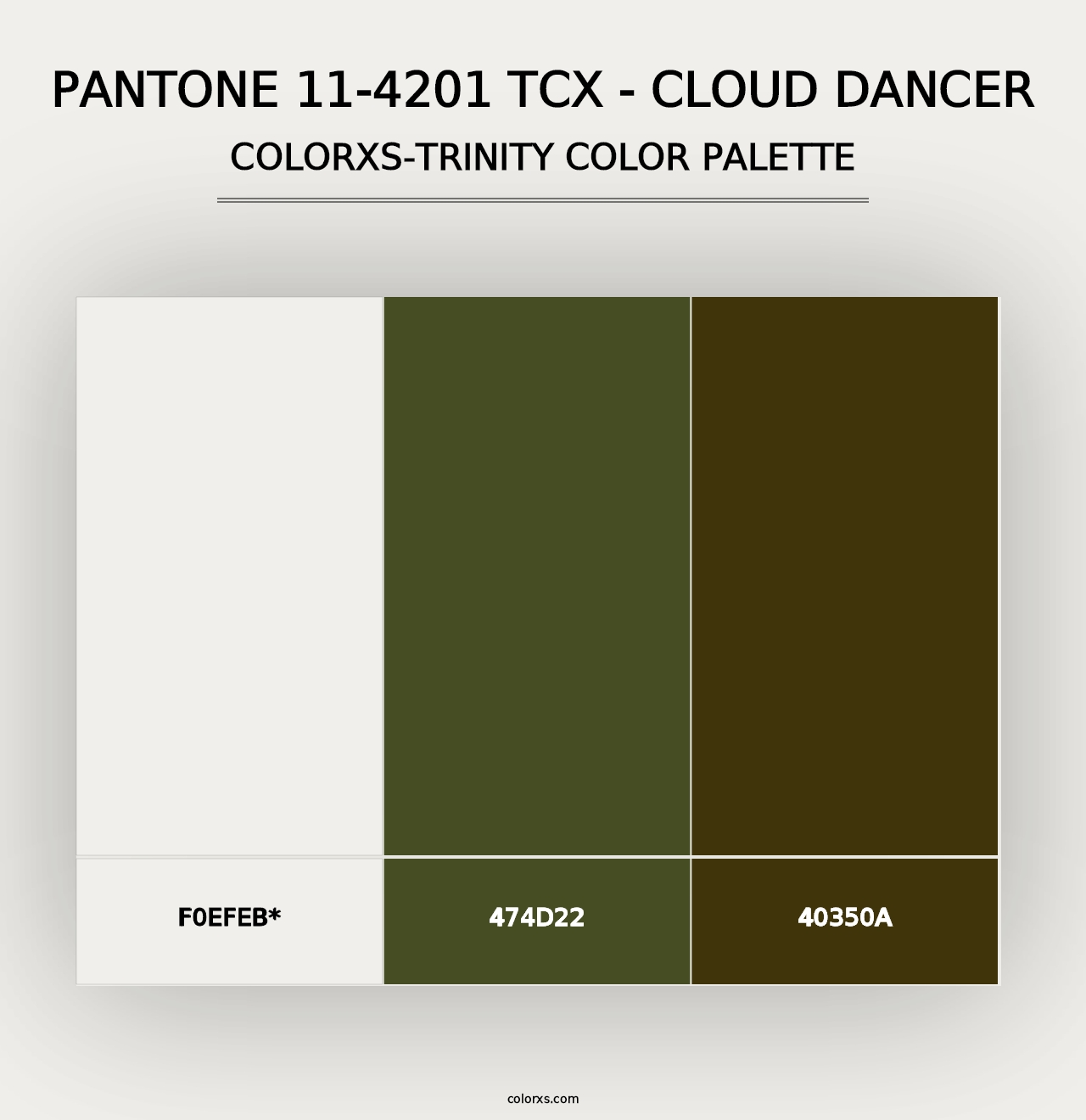 PANTONE 11-4201 TCX - Cloud Dancer - Colorxs Trinity Palette