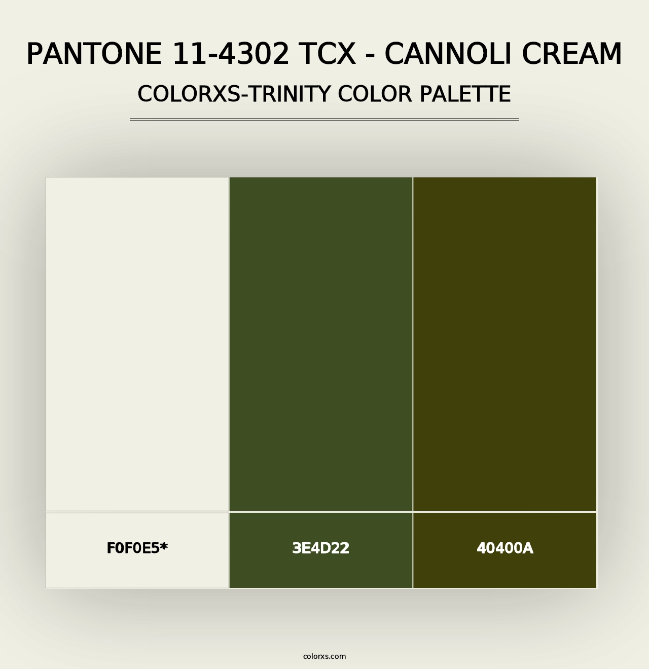 PANTONE 11-4302 TCX - Cannoli Cream - Colorxs Trinity Palette